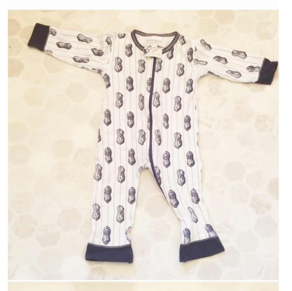 Sweet Peanut stripe coverall